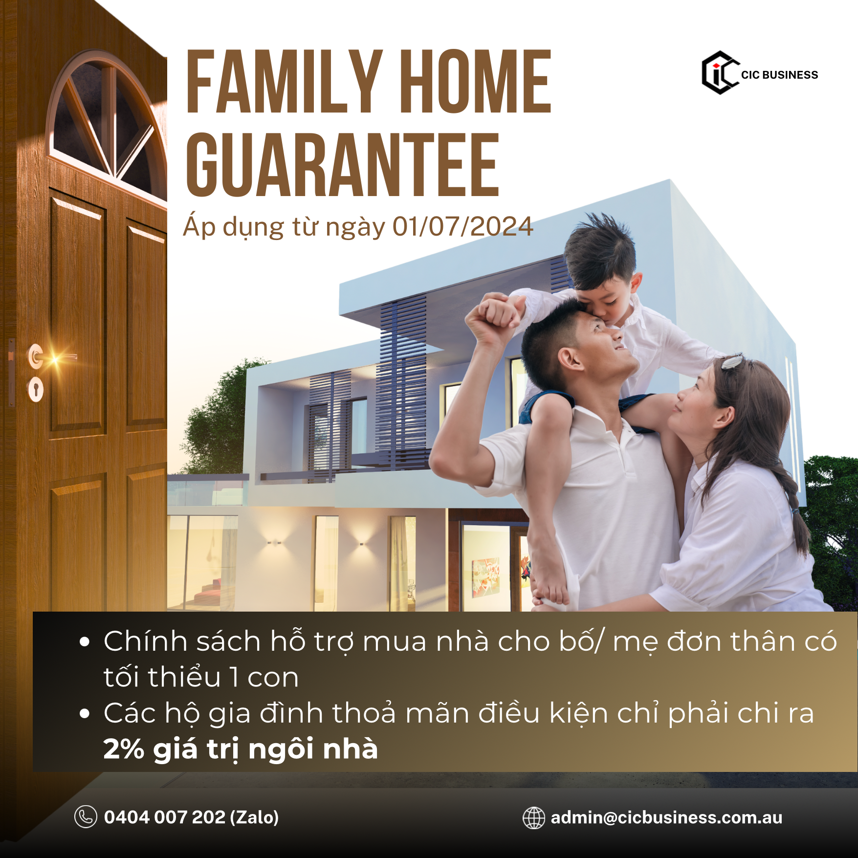 Sở Hữu Ngôi Nhà Riêng Với Chỉ 2% Đặt Cọc – Cơ Hội Dành Riêng Cho Cha Mẹ Đơn Thân!